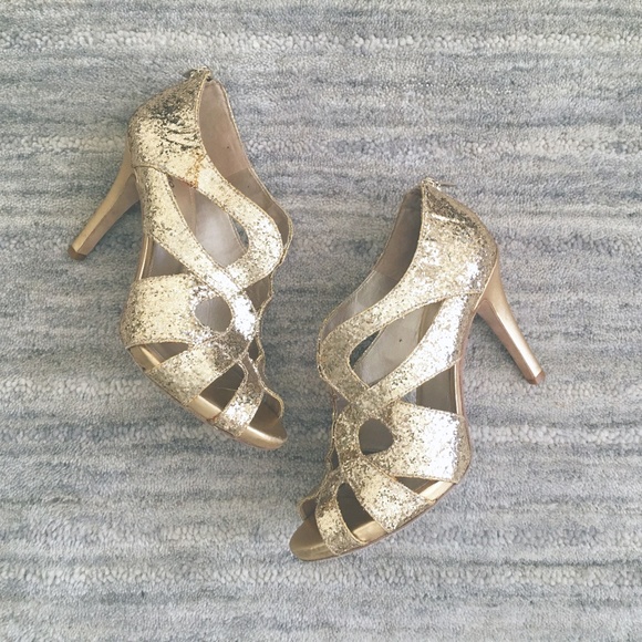 ANTONIO MELANI Shoes - ANTONIO MELANI | Gold Glitter Heel
